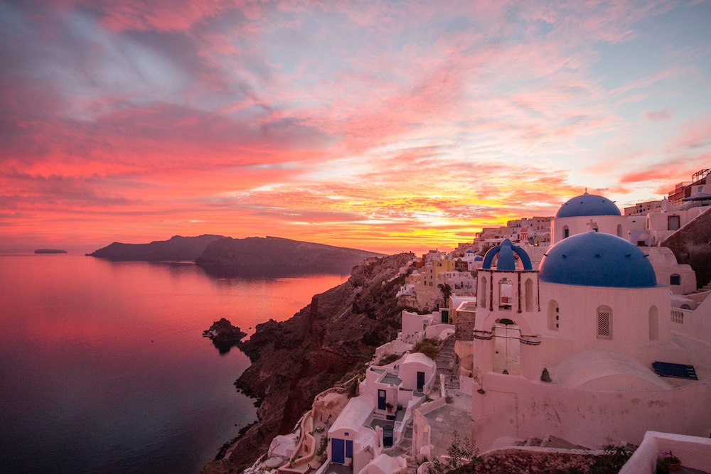 sunset santorini